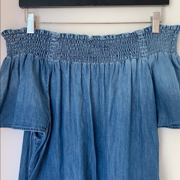 Current/Elliot off the shoulder chambray dress - Picture 3 of 3